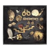 Gold-Toned Costume Brooches, Earrings +