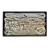 Faux Pearl & White Beaded Necklaces
