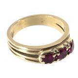 14K Garnet Ring 4.7g TW Sz 6