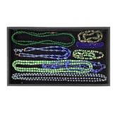 Blue & Green Glass Beaded Necklaces +