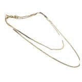 14K Necklace 1.8g TW 15" L Broken