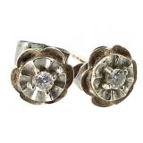 14K Diamond Earrings 1.1g TW