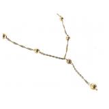 10K Bead Necklace 1.3g TW 17" L