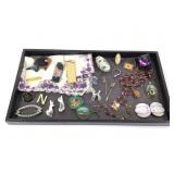 Misc. Costume Jewelry, Vtg Lighters, Patches +