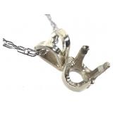 14K WG Necklace .8g 18" L
