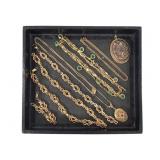 Gold Toned Costume Jewelry Necklaces, Bracelets +