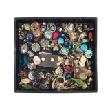 Vtg Colorful Clip-On & Screw-On Earrings