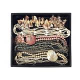 Shell & Faux Pearl Necklaces w/ Pendants