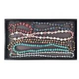 Glass, Stone & Porcelain Beaded Necklaces
