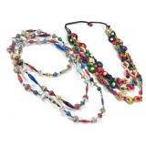 Phillipines Rolled Paper Wood Bead Necklaces