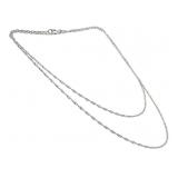 14K WG Necklace 1g TW 18" L