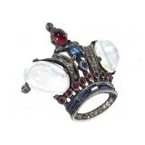 Trifari Sterling Crown Brooch 23.9g TW