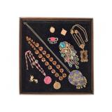 Vtg Glass & Metalwork Jewelry Lockets, Necklaces +