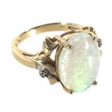 10K Opal Ring 3.2g TW Sz 6 1/2