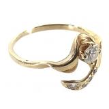 14K 1/4 CT Diamond Ring 2.2g TW Sz 6