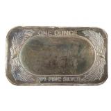 1oz .999 Fine Silver Bar w/ Eagle Design