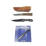 Mims Knife w/Sheath & Stinger Throwing Knife