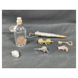 Firearm Pins - Keychain Bullet & Penny in a Bottle