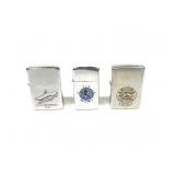 3 Vintage Zippo Lighters - Navy - Leo