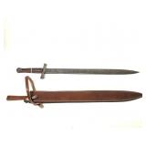 Large 34" Damascus Contemporary Sword w/Scabbard