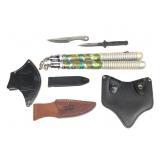 Nunchucks Throwing Knife & Assorted Sheaths