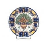 Delft Polychrome "Peacock Feather" Plate