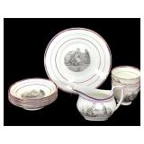English Pink Lustreware 13Pcs