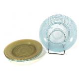 Early American Pressed Glass Plates 3pc