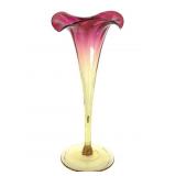 New England Glass Amberina Lily Vase 2/2