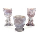 Northwood Slag Glass 3pcs