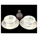 French Porcelain & Glass 5pc