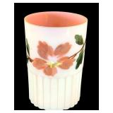 Molded Blown Glass Hand Painted Tumbler