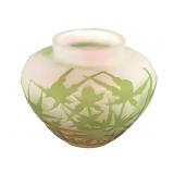 After Galle Glass Paste Vase