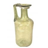 Ancient Irid. Greek-Roman Green Glass Jug