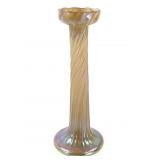 Tiffany Stapled Favrile Glass Candlestick