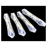 Meissen Blue Onion Pattern Knife Rest 4pc
