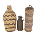 Woven Wrapped Bottles 3pc