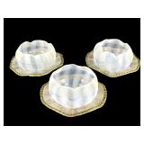 Thomas Webb & Sons Uranium Finger Bowl & Base