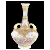 Royal Worcester Hand-Painted Vase