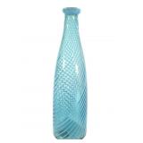 Antique Blue Swirl Art Glass Bottle