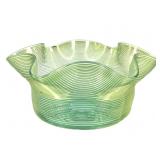 19th C Threaded Glass Finger Bowl