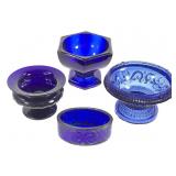 Colbalt Blue Salt Cellars 4pc