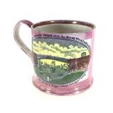 Sunderland Pink Lustre Mug w Illus & Poem