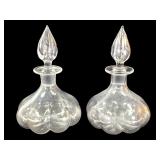 Steuben Shape Perfume Bottle 2pc