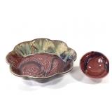 Scott Frankenberger Pottery Dishes 2pc