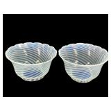 Hand Blown Opalescent Lampe Shade 2pc