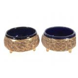 Doulton Lambeth Salt Cellar 2pc