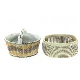 Porcelain Miniture Baskets 2 pc