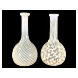 Early American Press Glass Bitters Bottle 2pc