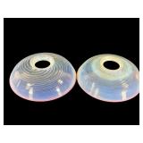 Hand Blown Glass Lamp Shades 2pc